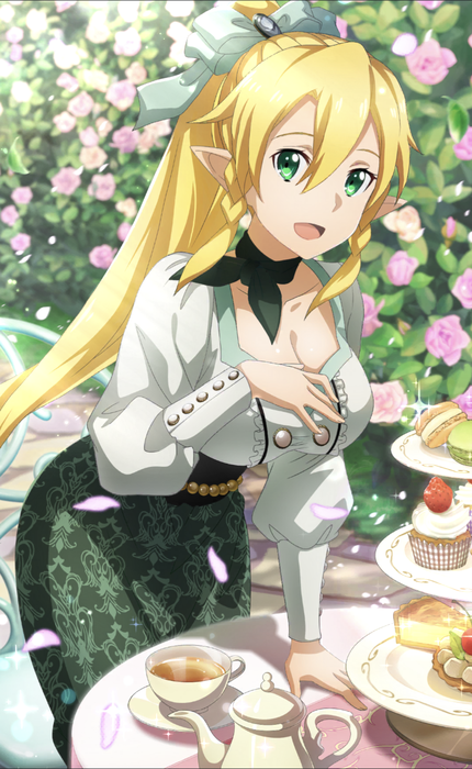 Leafa Sword Art Online SSR NZQQ-SSR-12 Attack on Titan Anime CCG card